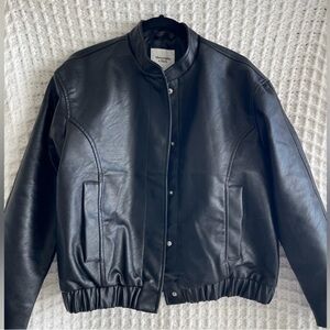 Abercrombie Black Vegan Leather Jacket